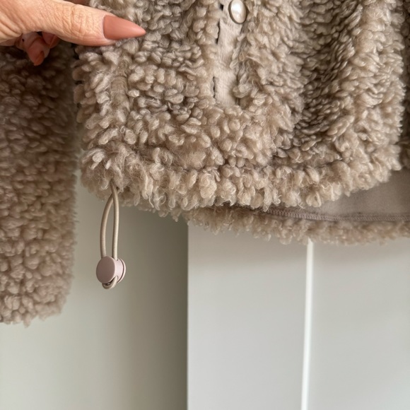 Abercrombie fluffy mixed fabric zippered jacket - Picture 9 of 15